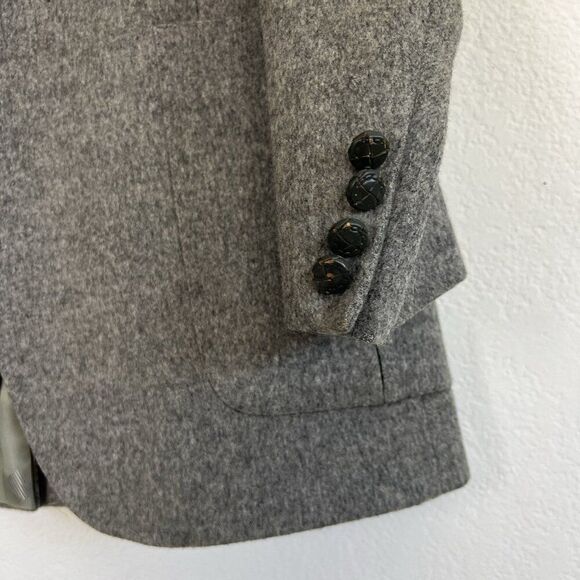 Vintage LANVIN Mens Grey CAMEL HAIR Classic Fit Sport Coat Blazer Jacket Size 48 - Picture 8 of 13